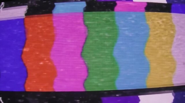 A completely broken CRT television signal violently flickers from the top of the screen to the bottom in rapid, chaotic waves. Thick horizontal scanlines continuously roll downward.