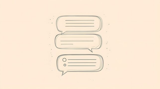 Stylized speech bubbles in a soft color scheme, perfect for communication concepts.