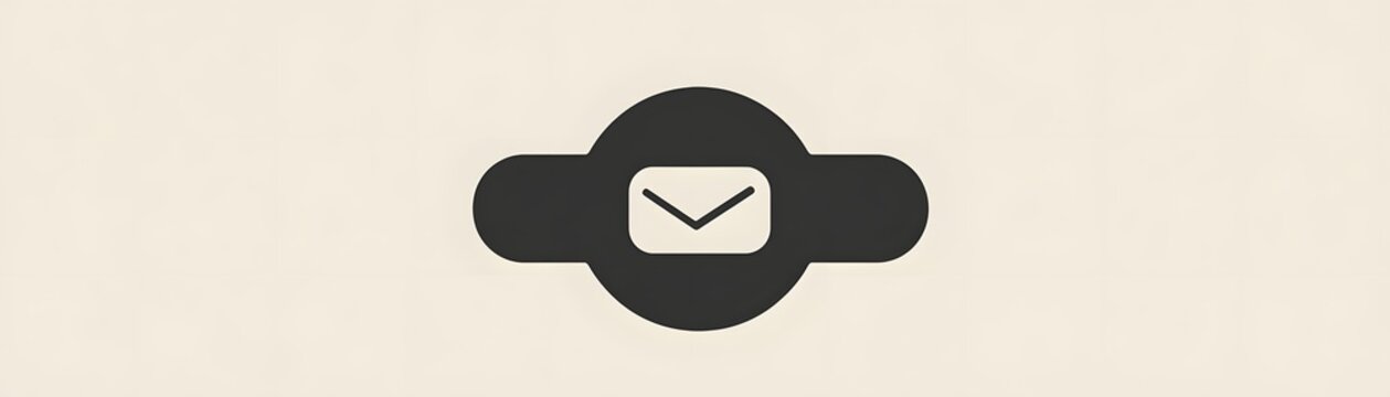 Stylized illustration of an envelope icon, symbolizing communication and organization. Perfect for digital projects, branding, and marketing materials.