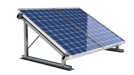 Two solar panels mounted on metal frame © Maelle