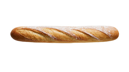 Obraz premium Golden brown French baguette bread dusted with flour