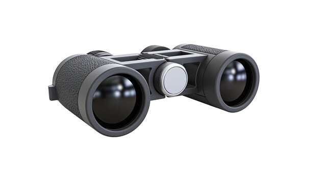 Black rubberized binoculars with central focus wheel