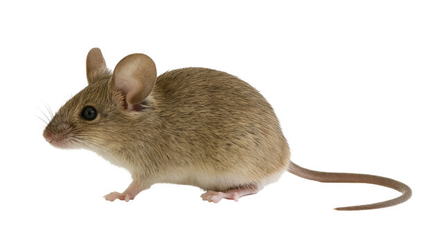 Small brown mouse with large ears and long tail