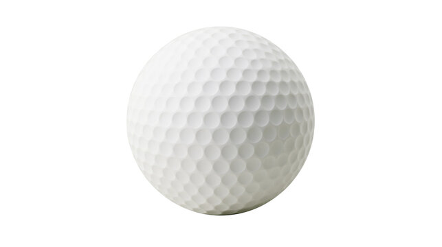 White golf ball with dimples