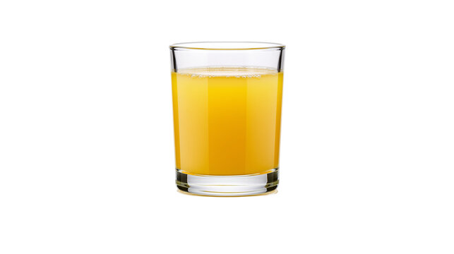 Glass of orange juice with foam