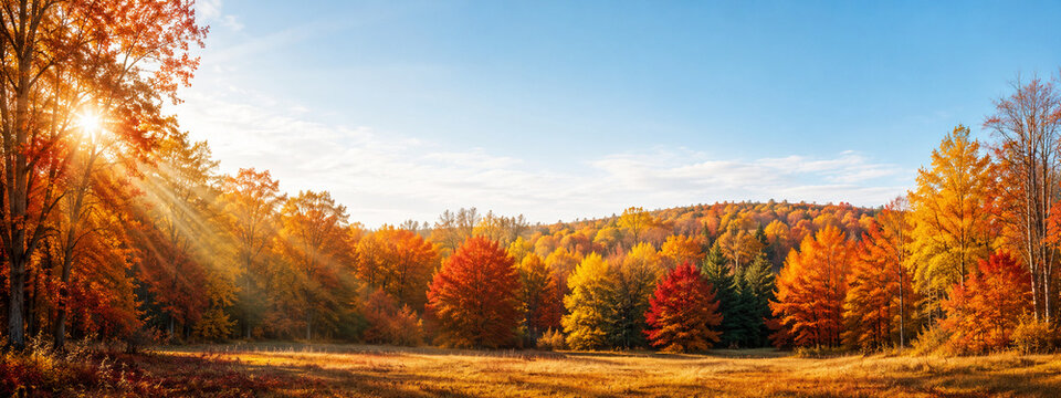 Autumn forest nature scenery panorama scenery panorama natural tourism