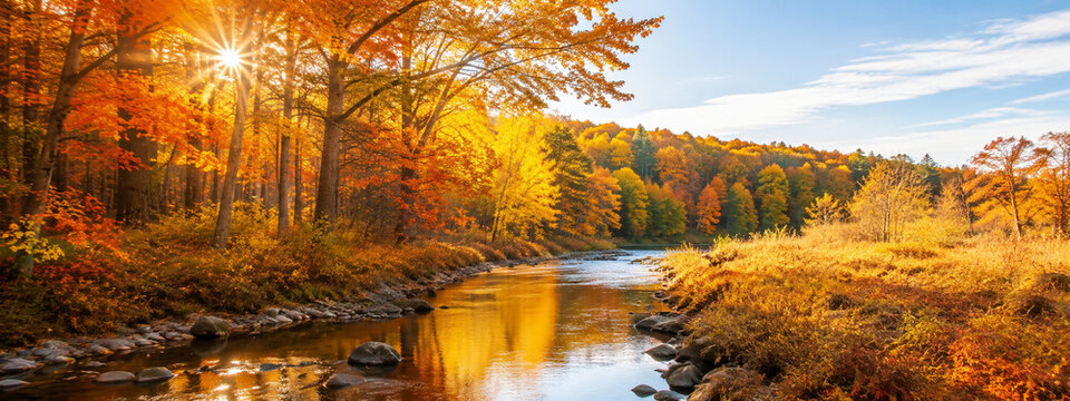Autumn forest nature scenery panorama scenery panorama natural tourism