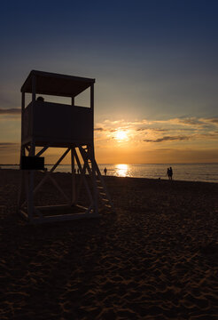 Dusk at Jantar Beach. Pomeranian Voivodeship, Poland.