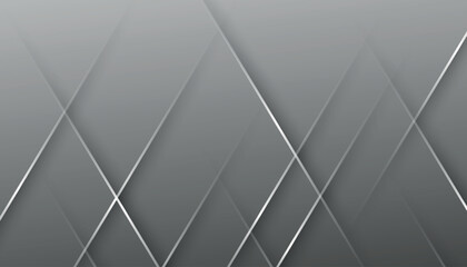 Obraz premium Gray and white gradient abstract background with elegant light stripes and shadow effects. Futuristic design with modern paper cut texture. Vector VOL. 2
