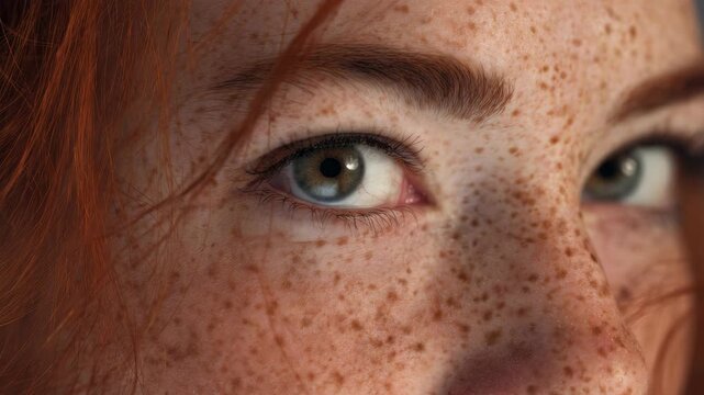 High-resolution portrait of a young adult female with striking features