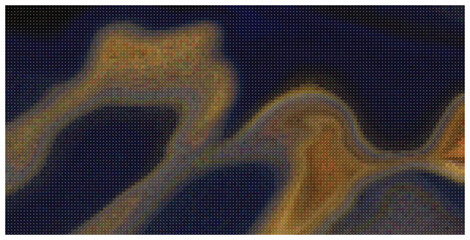Mystical cosmic nebula background with glowing amber and dark blue. © MUNNI