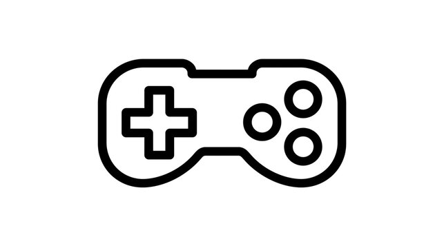 Video game controller icon with directional pad and buttons
