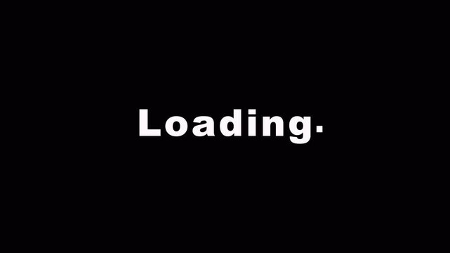 Loading progress animation animated with transparent background, Animated loading word with alpha channel.Loding progress animation in 4k .