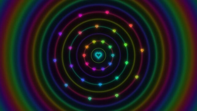 Colorful geometric patterns create movement and depth in a design