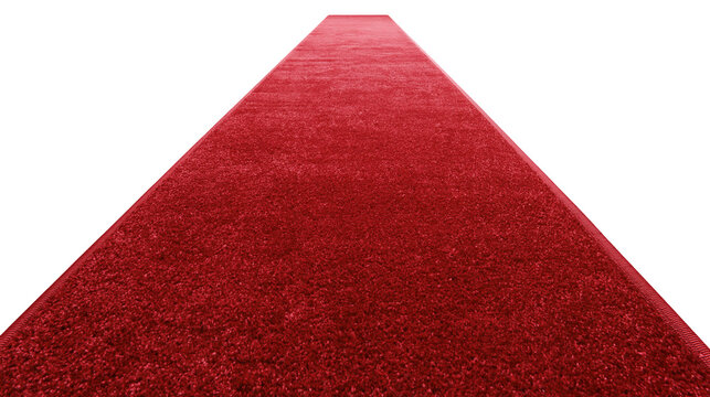 Red carpet runner pathway perspective view