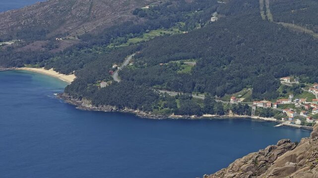 Coastal bay with islands and shoreline