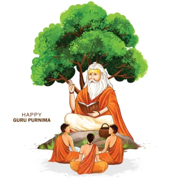 Beautiful happy guru purnima indian traditional festival design