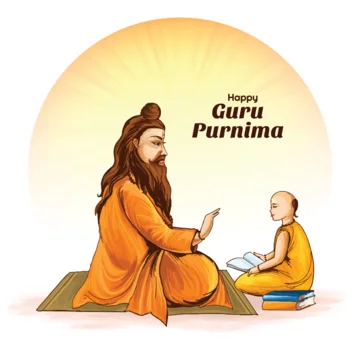 Happy guru purnima indian religious festival greeting card design
