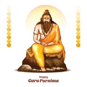 Guru purnima celebrating card illustration design