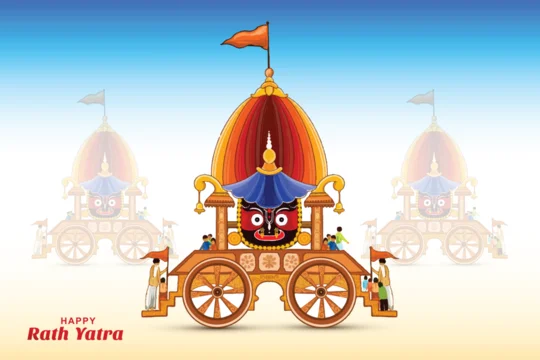 Happy rath yatra holiday hindu festival background