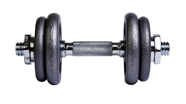 Adjustable Dumbbell with Two Weight Plates and Screw Lock