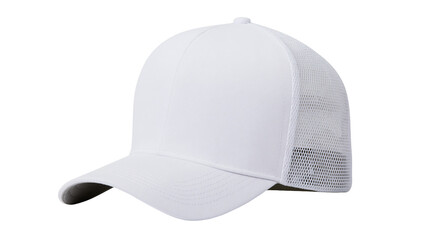 White trucker cap with mesh back panel © Vetle