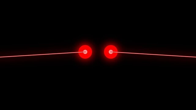 Glowing Red Laser Eyes Animation on Black Background