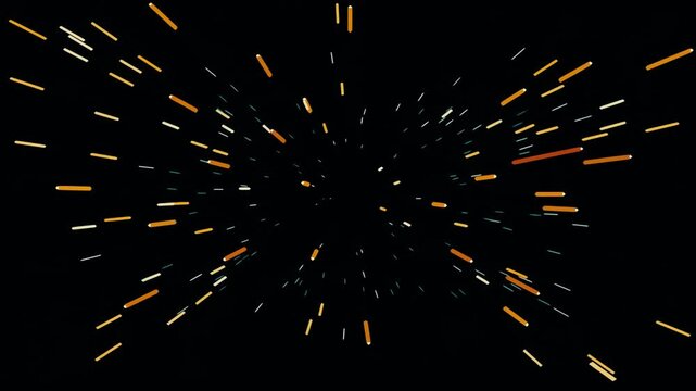 Colorful sparks on black background.