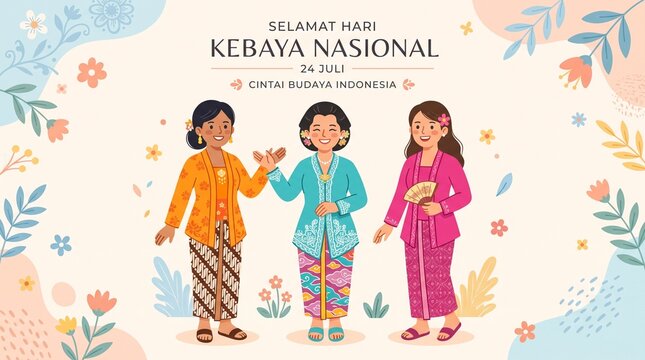 Hari Kebaya Indonesia Celebration with Elegant Traditional Indonesian Kebaya