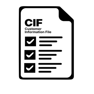 Customer Information Checklist Monochrome Icon