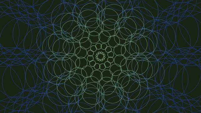 Intricate geometric patterns and shapes.
