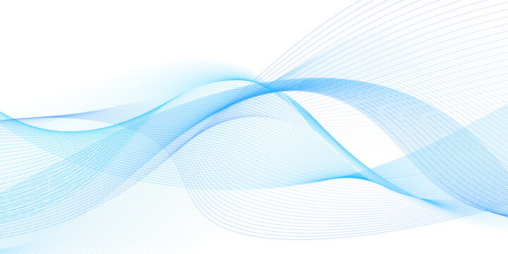 White wave curve lines banner background design. Abstract soft wave lines dynamic flowing blue isolated background. Vector Illustration of the blue pattern of lines. blue stripes on white .	