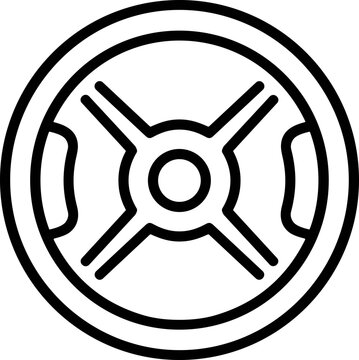 Weight plate icon vector illustration, fitness equipment symbol, gym sport object