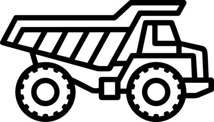 Dump Truck Icon - Heavy Machinery Vector Illustration © Palyerff