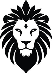 Fototapeta premium Lion Close-up Black and White Portrait