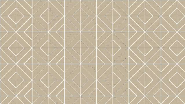 Geometric Diamond Pattern With White Lines On Beige Background
