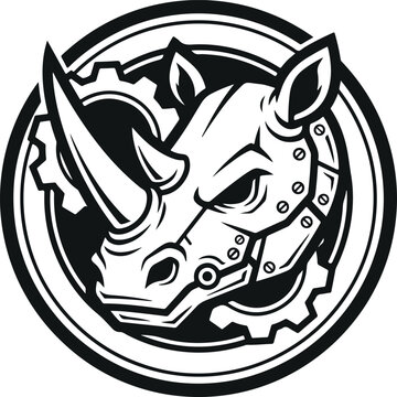 Modern robotic helmet logo designed for AI, gaming, esports, cyber security, technology startups and futuristic branding.