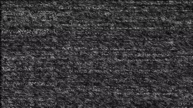 Blinking Loading Screen Animation with Analog TV Static Noise and Retro VHS Signal Interference