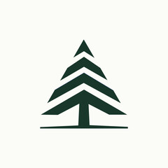 Obraz premium Abstract Spruce Tree Vector Emblem