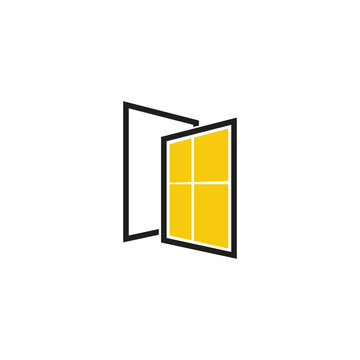 Window frame architecture logo design