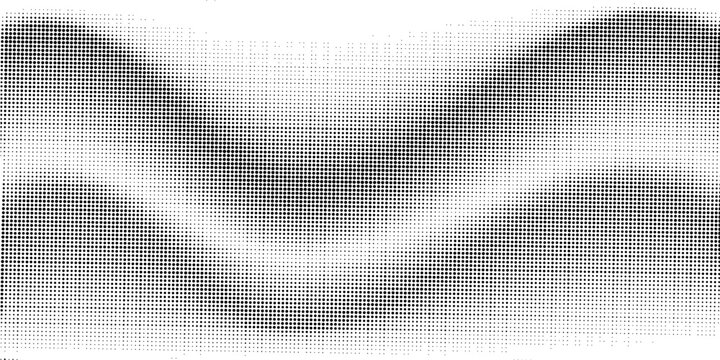 Pixelated bitmap gradient texture. Black and white dither pattern background. Abstract glitchy pattern. 8 bit video game screen wallpaper. Border Wide. Pixel art retro Illustration. Vector