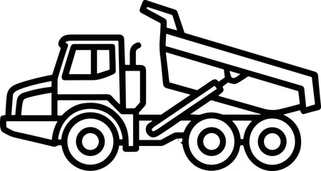 Dump Truck Icon Vector Illustration © Ihik