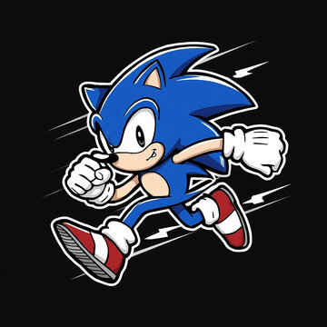 Sonic Hedgehog Running SVG