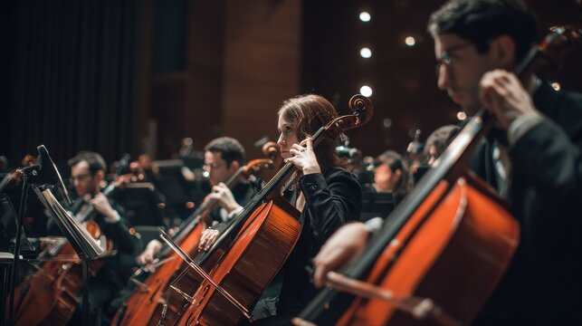 Orchestra Performance at a Classical Music Concert