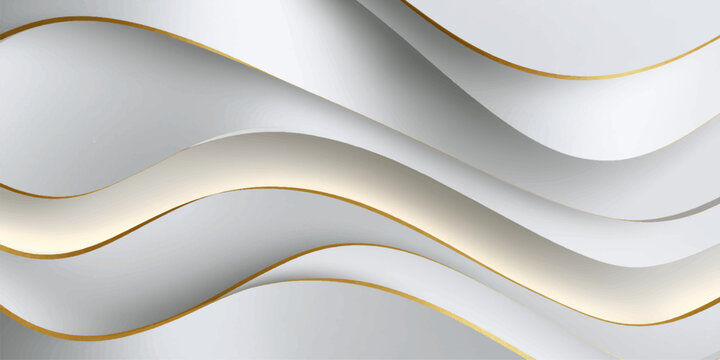 Abstract Blue Wave Vector Background with Smooth Curved Lines, Light Futuristic Texture and Modern Business Illustration Template for Web Design Wallpaper and Creative Technology Concept Background