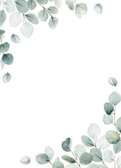 Naklejka premium Frame with leaves