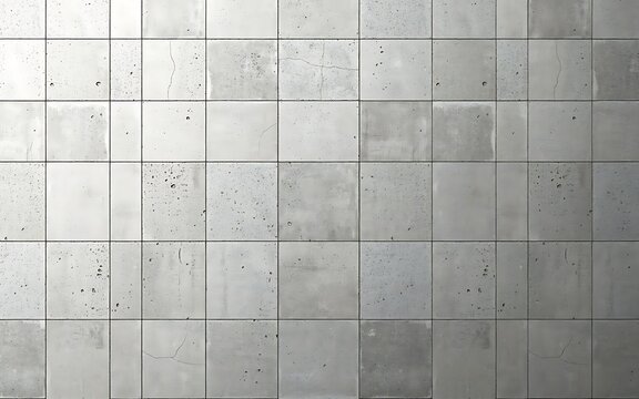 Modern concrete wall texture with square tiles