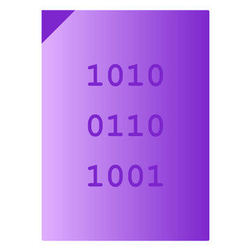Binary data document displaying machine code sequences in a minimalist style for software development branding