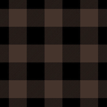 Dark brown buffalo plaid flannel pattern background