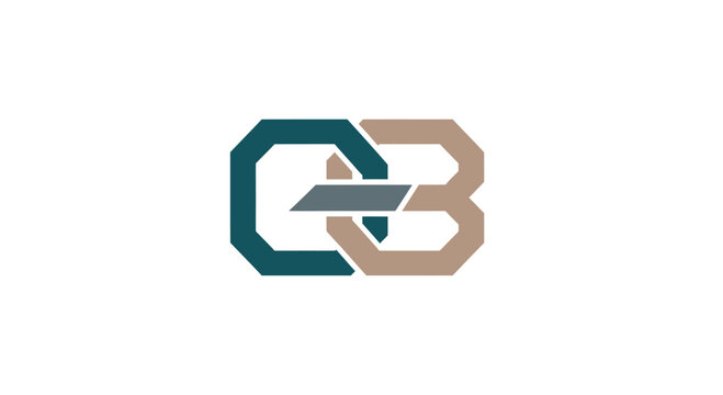 Interlocking letters C and B monogram logo design.